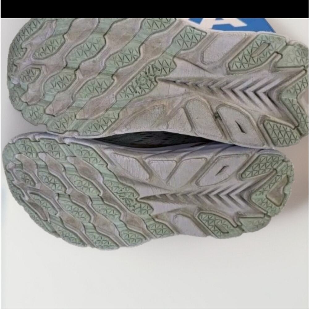 Hoka Women's Light Gray and Orange Sneakers - Picture 7 of 9